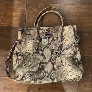 Michael Kors snakeskin tote